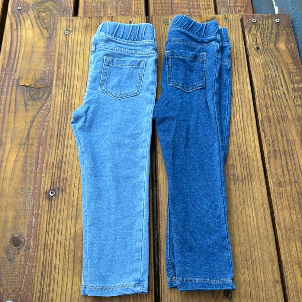 Toddler Girls Cat & Jack Jeggings - like NEW! (Set of 2)